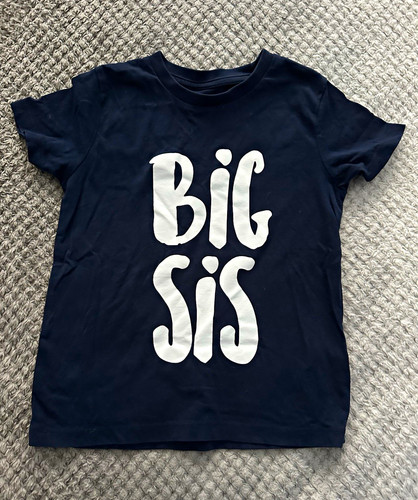 Big sis slogan tee 6y - big, 5-6y