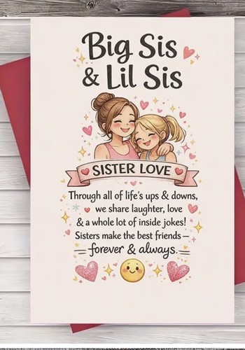 Sister birthday card funny - card,