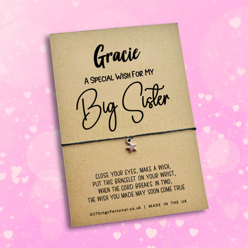 Personalised big sister gift - personalised,