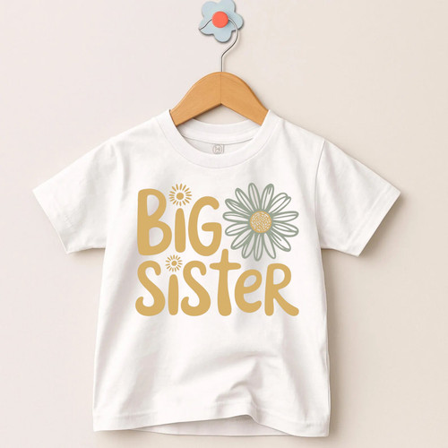 Big sister daisy floral - daisy,