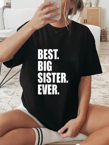 100 cotton best big sister - cotton,