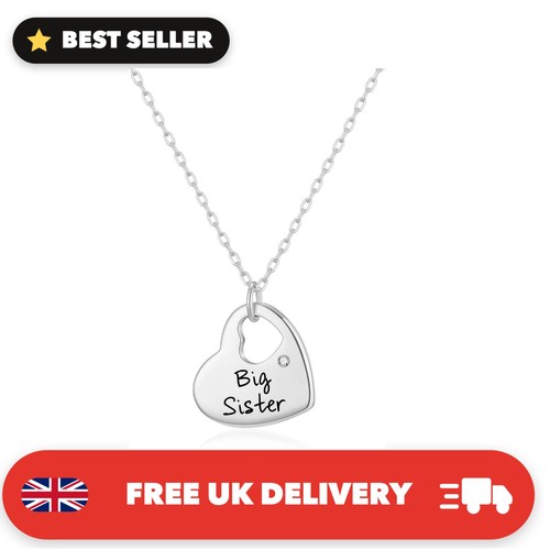 Big sister heart necklace - sister,