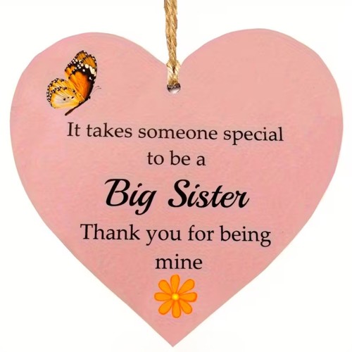 Big sister wooden - wooden, heart