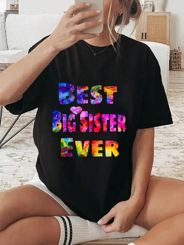 100 cotton best big sister - 100%,
