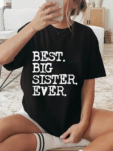 100 cotton best big sister - cotton,