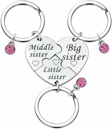 Sister keyring gifts 3pcs - sister,